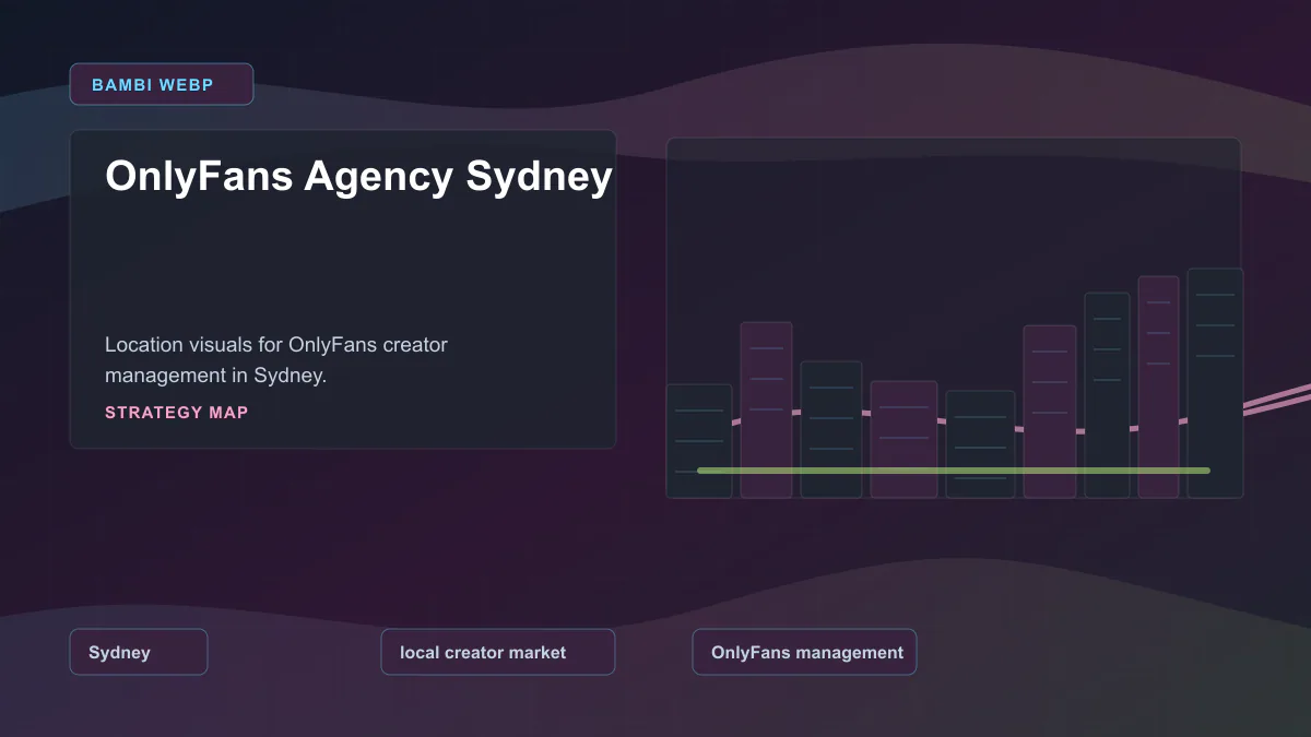 OnlyFans Agency Sydney - Strategy map Generated WebP visual for OnlyFans Agency Sydney showing strategy map context for Sydney, local creator market, OnlyFans management.